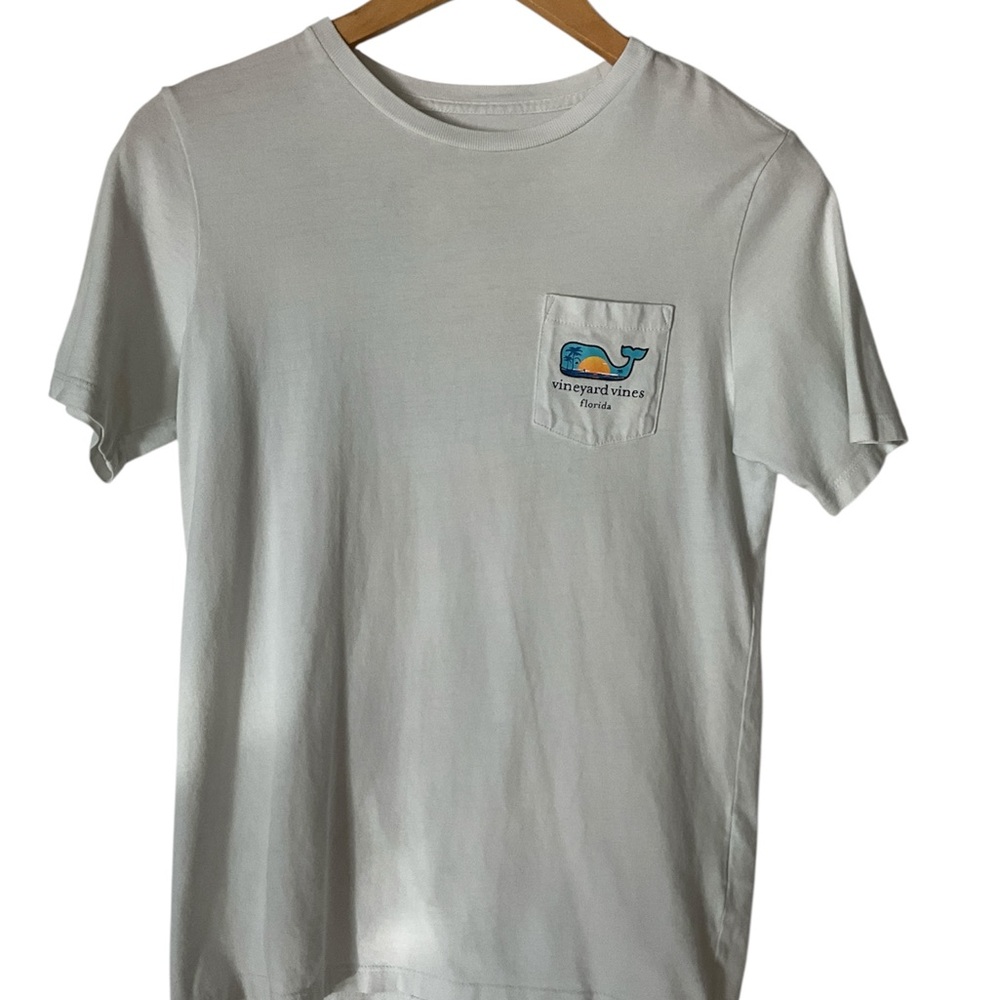 Vineyard Vines Youth Classic White Tee with Whale Logo